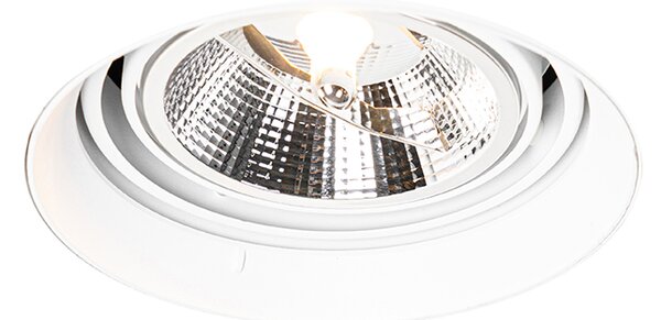 Faretto da incasso moderno bianco GU10 AR111 rotondo senza cornice - Oneon