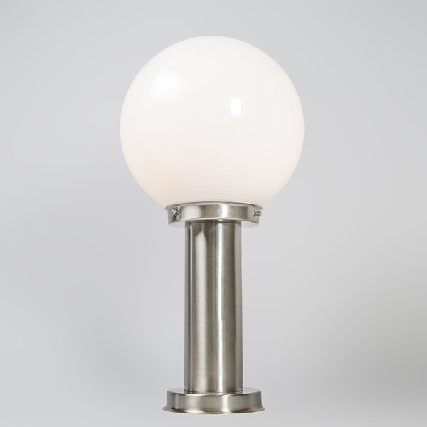 Lampada da esterno in acciaio inossidabile 50 cm - Sfera con picchetto a terra e ghiera per cavi