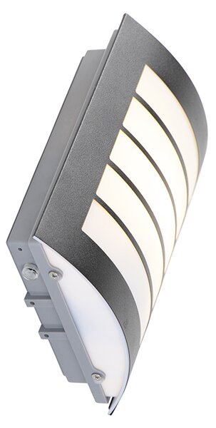 Lampada da parete per esterni nera IP44 con sensore crepuscolare - Miro