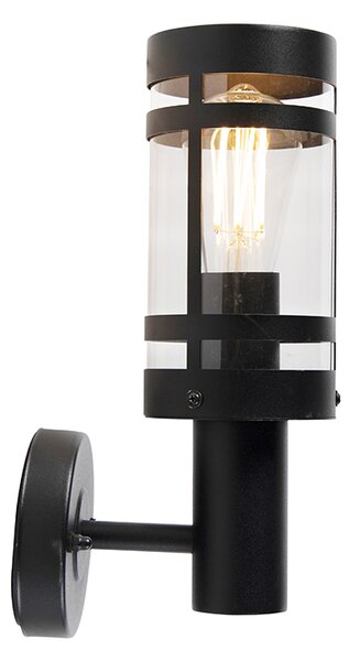 Lampada da parete per esterni moderna nera IP44 - Gleam
