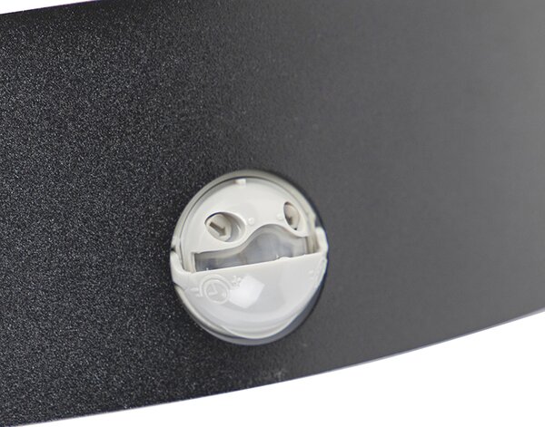 Lampada da parete per esterni nera IP44 con sensore di movimento - Miro
