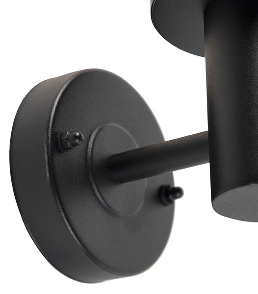Lampada da parete per esterni moderna nera IP44 - Gleam