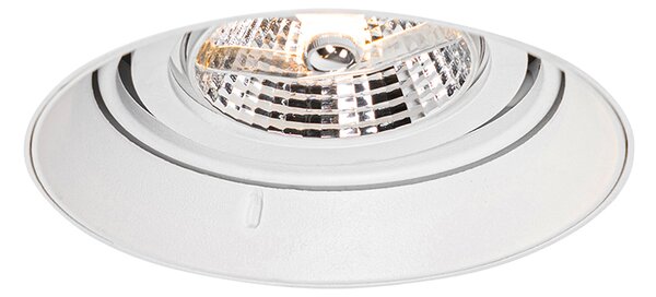 Faretto da incasso moderno bianco GU10 AR70 rotondo senza cornice - Oneon