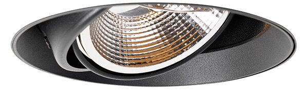 Faretto da incasso moderno nero GU10 AR111 rotondo senza cornice - Oneon