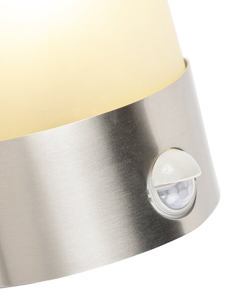 Lampada da parete per esterni moderna in acciaio inossidabile con sensore di movimento IP44 - Mira