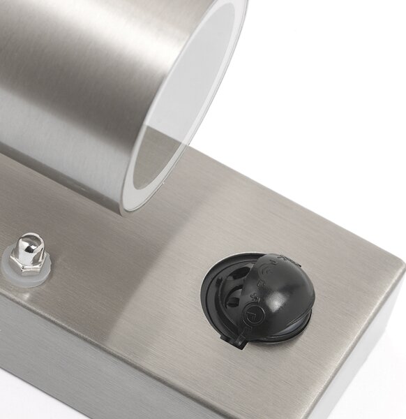 Lampada da parete per esterni in acciaio IP44 con sensore di movimento - Solo