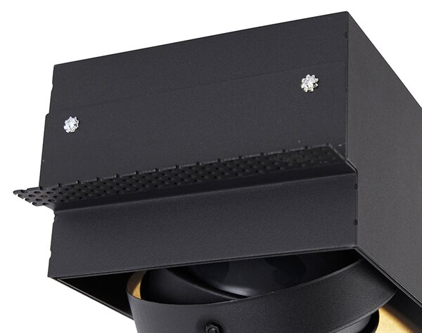 Faretto da incasso nero GU10 AR111 senza cornice - Oneon