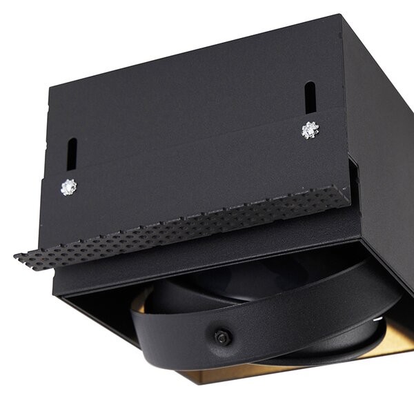 Faretto da incasso nero GU10 AR111 senza cornice - Oneon