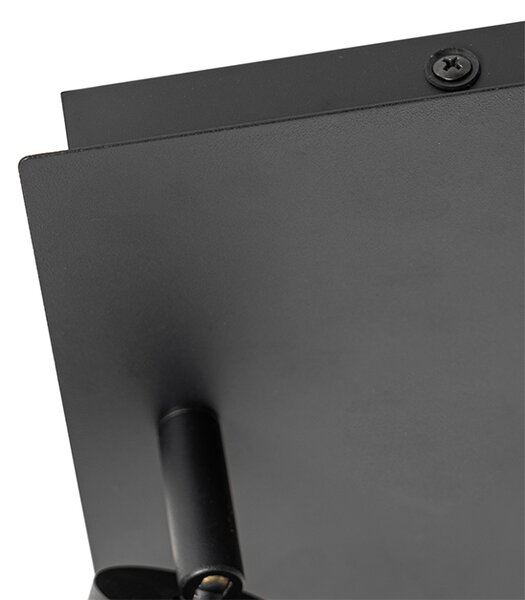 Faretto da bagno moderno nero quadrato 2 luci IP44 - Ducha