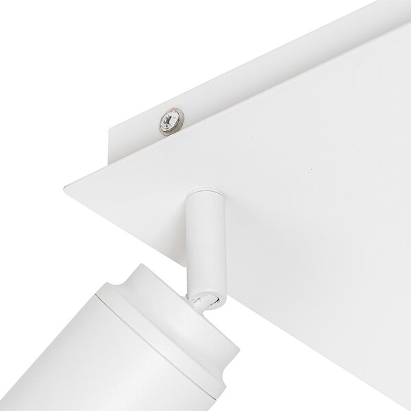 Faretto da bagno moderno bianco quadrato 3 luci IP44 - Ducha