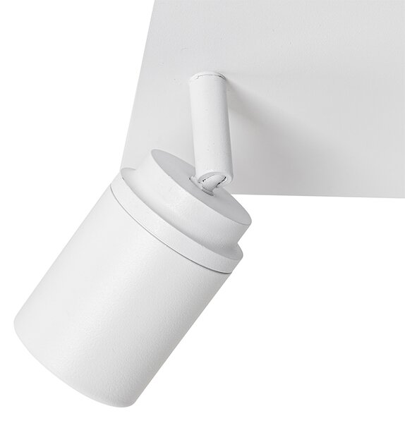 Faretto da bagno smart bianco quadrato 2 luci IP44 incl. 2 Wifi GU10 50mm - Ducha