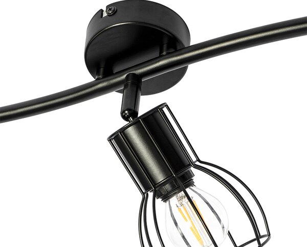 Faretto da soffitto moderno nero 63 cm 3 luci orientabili - Botu