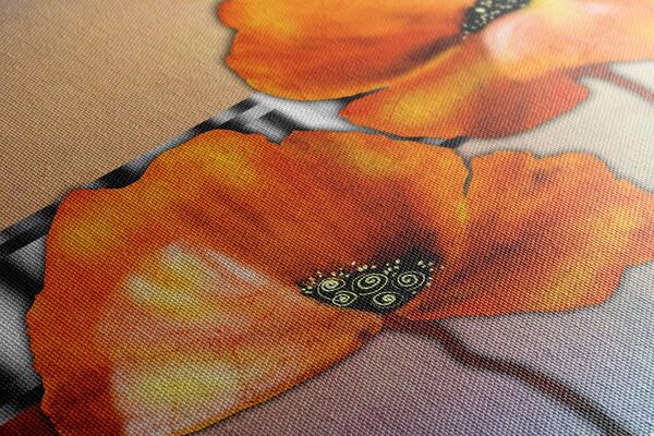 Quadro su tela – Fiori in stile orientale