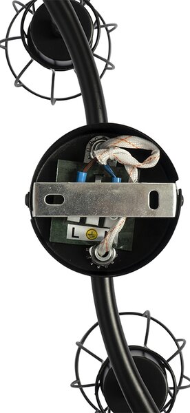 Faretto da soffitto moderno nero 63 cm 3 luci orientabili - Botu