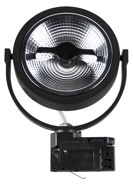 Faretto a binario LED trifase nero 15W 2700K con AR111 - Expert