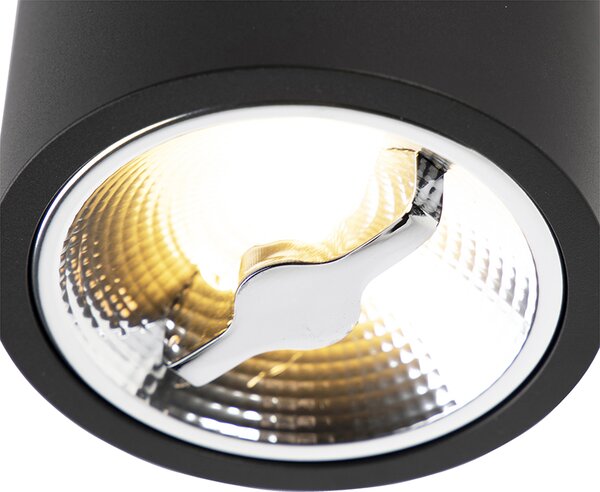 Faretto da soffitto moderno nero AR111 con LED incluso - Expert