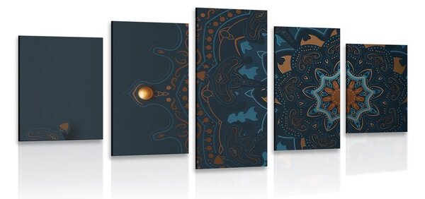 Quadri 5 pezzi – Mandala di lusso