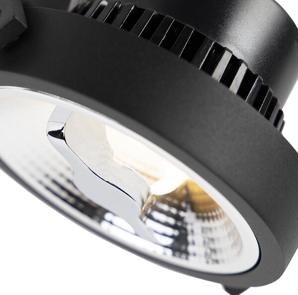 Faretto a binario LED trifase nero 15W 2700K con AR111 - Expert