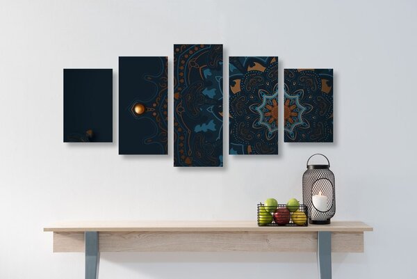 Quadri 5 pezzi – Mandala di lusso