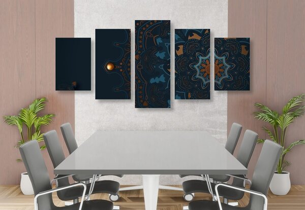 Quadri 5 pezzi – Mandala di lusso