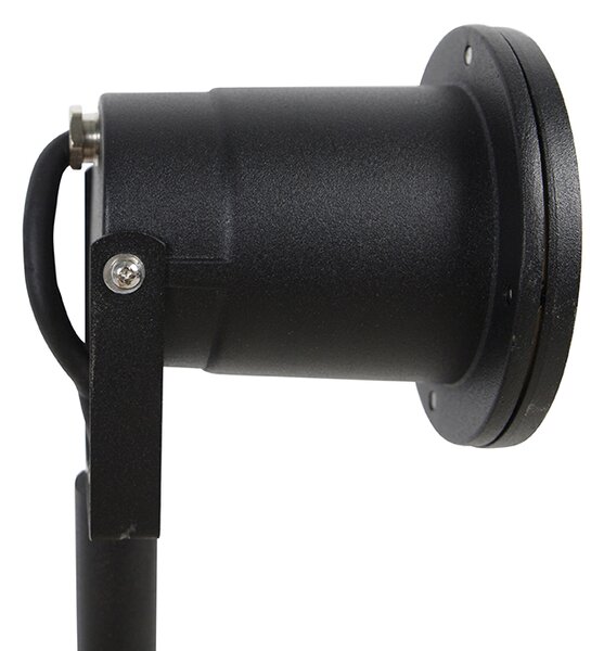 Faretto nero orientabile con cavo e spina da 300 cm IP65 - Basic
