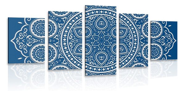 Quadri 5 pezzi – Mandala etnica delicata