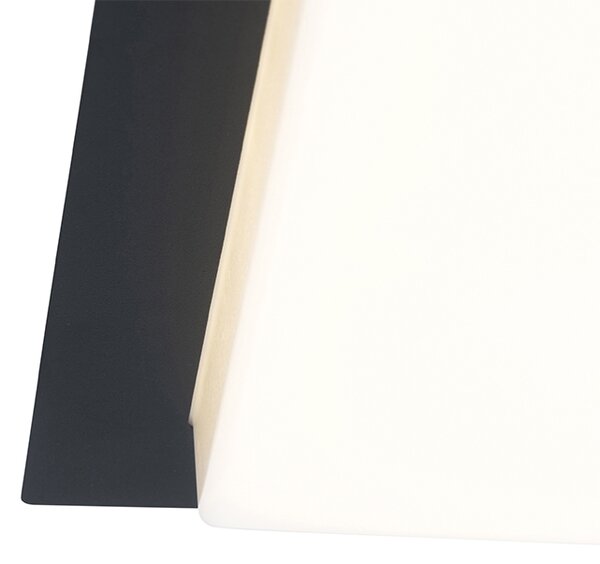 Plafoniera moderna nera quadrata incl. LED IP44 - Lys