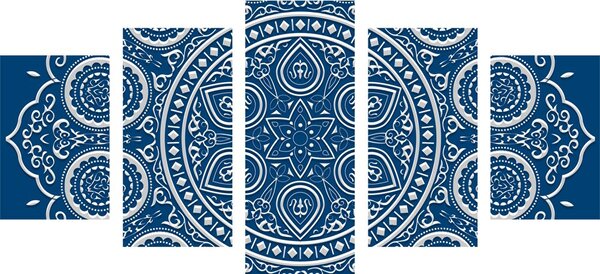 Quadri 5 pezzi – Mandala etnica delicata