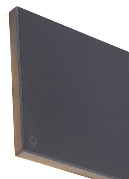 Applique da parete di design in alluminio grigio 15 cm con LED 9W - Skyf
