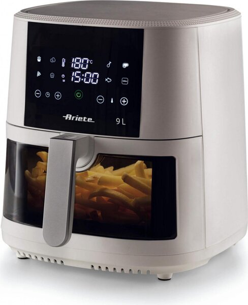 Ariete 4630 Friggitrice ad Aria Capacit 9 Litri Potenza 1500 Watt con Funzione Grill 8 Programmi di Cottura colore Bianco - 00C463003AR0