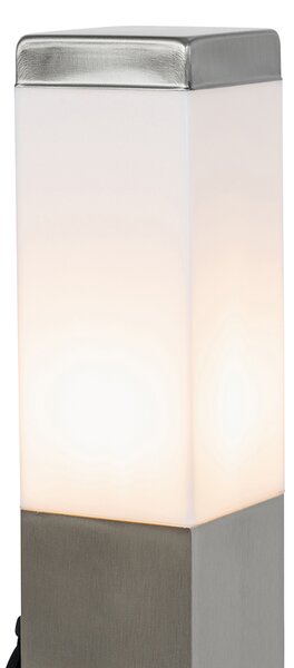Lampada da esterno moderna 45 cm in acciaio con presa IP44 - Malios