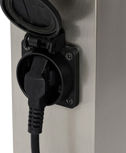 Lampada da esterno moderna 45 cm in acciaio con presa IP44 - Malios