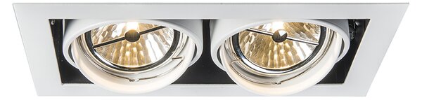 Faretto incasso bianco orientabile AR111 2 luci - Oneon