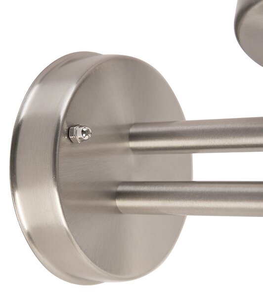 Lampada da parete per esterni in acciaio inox IP44 con sensore di movimento - Sfera