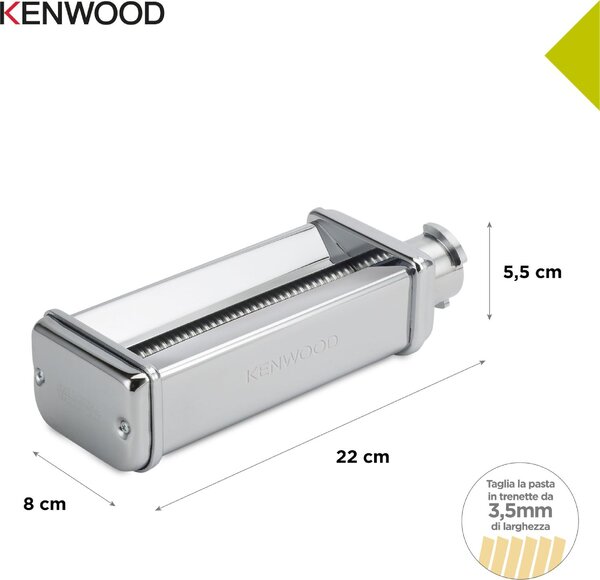 Kenwood Accessorio Impastatrice Planetaria Kenwood Trafila pasta Trenette in Acciaio Inox - KAX983ME