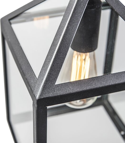 Lampada a sospensione da esterno industriale nera IP23 - Amsterdam