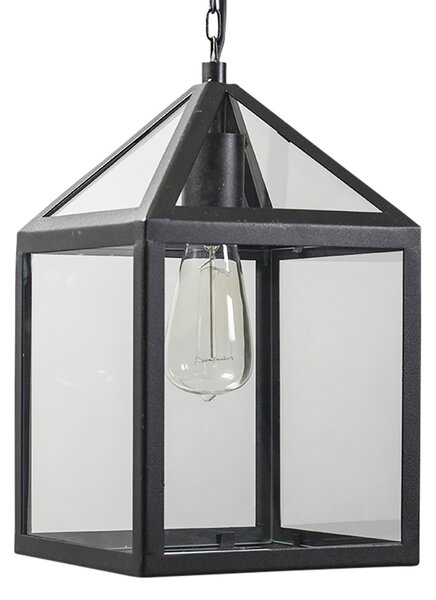 Lampada a sospensione da esterno industriale nera IP23 - Amsterdam