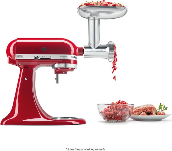 KITCHENAID Accessorio per Robot da Cucina Tritacarne Tritatutto di Metallo Macina e Grattugia - 5KSMMGA