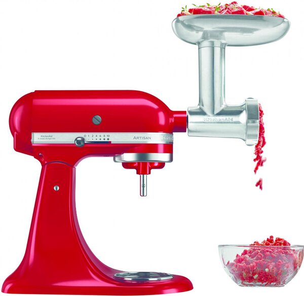KITCHENAID Accessorio per Robot da Cucina Tritacarne Tritatutto di Metallo Macina e Grattugia - 5KSMMGA