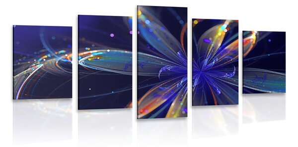 Quadri 5 pezzi – Fiore virtuale