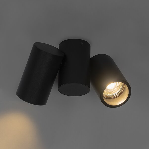 Faretto di design nero 2 luci orientabile - Michael