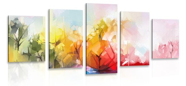 Quadri 5 pezzi – Natura astratta