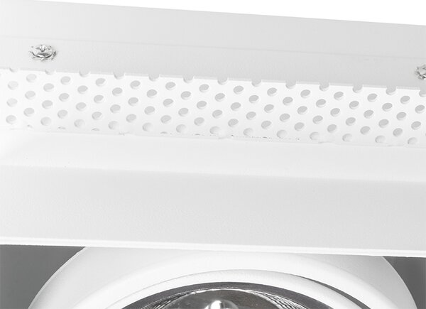 Faretto incasso bianco GU10 AR111 senza cornice orientabile - Oneon