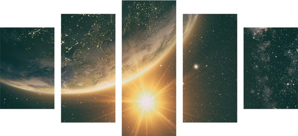 Quadri 5 pezzi – Vista dallo spazio