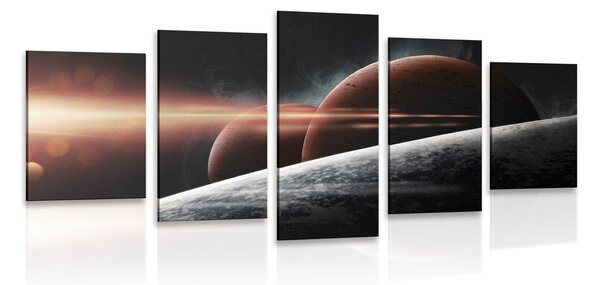 Quadri 5 pezzi – Pianeti nella galassia