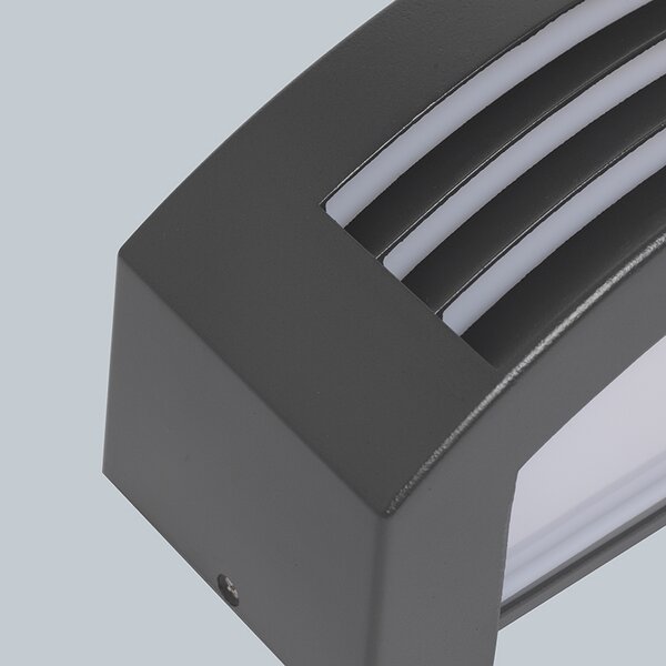 Lampada da parete intelligente antracite IP44 incl. Wifi P45 - Hurricane 1