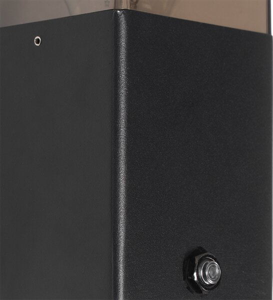Lampada da parete per esterni nera IP44 con sensore crepuscolare - Denmark