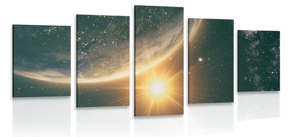 Quadri 5 pezzi – Vista dallo spazio