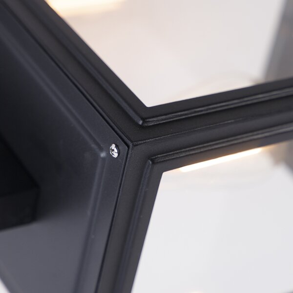 Lampada da parete rustica nera IP44 - Sutton Up