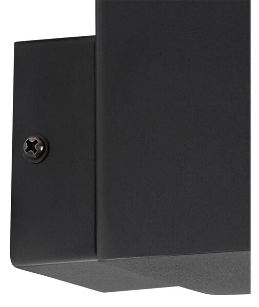 Lampada da parete per esterni nera IP44 con sensore crepuscolare - Denmark